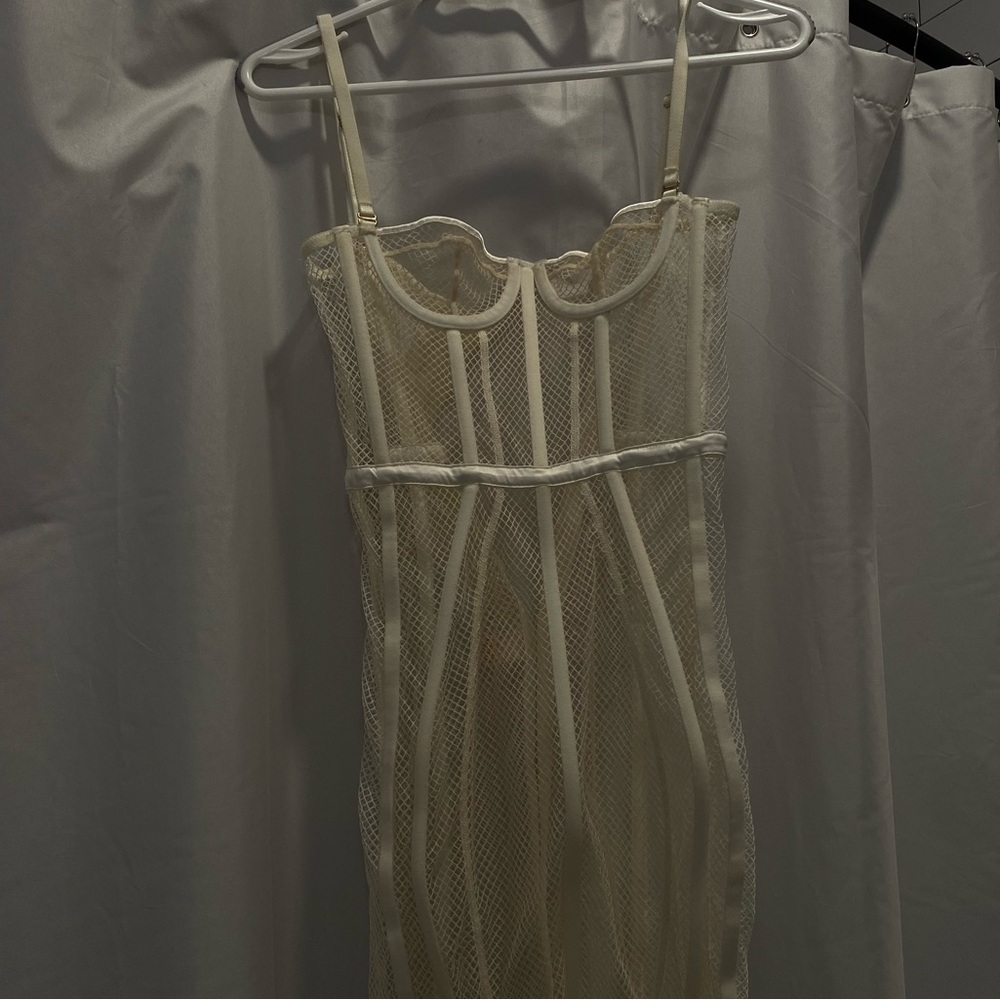 MESHKI all mesh corset dress